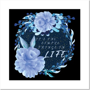 Blue Rose - Simple Things in Life Posters and Art
